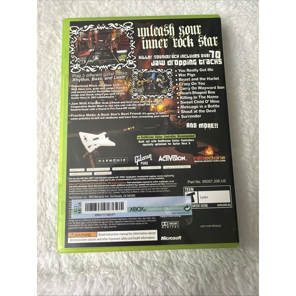 Guitar Hero II (Microsoft Xbox 360, 2007) Complete CIB - Picture 2 of 11